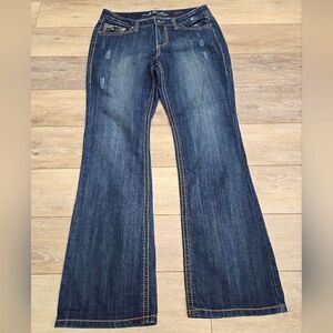 Inc embellished jeans regular boot leg size 12
